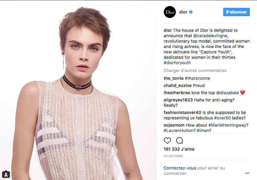 Instagram Dior - Cara Delevingne