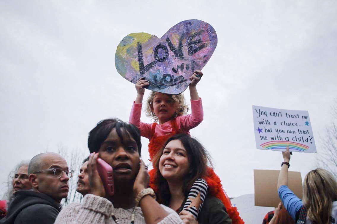 Women's march in Lexington ©Sarah Hart Landolt