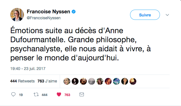 Tweet Francoise Nyssen