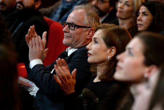 La 22e Ceremonie des Lumieres, Theatre de La Madeleine, Paris, France 30/01/2017. Thierry Fremaux et Isabelle Huppert